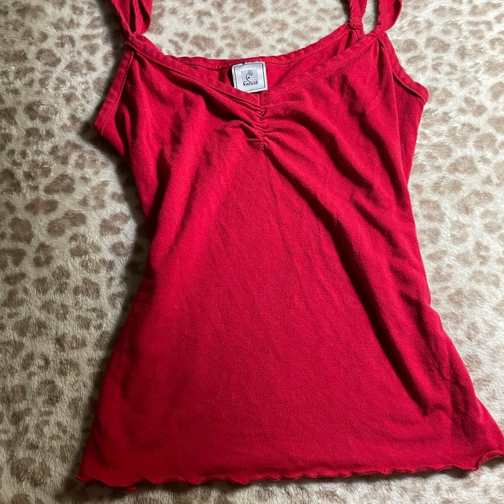 CAbi Red Fitted Camisole Top